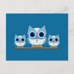 owls postcard