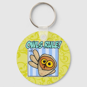 owls rule key ring