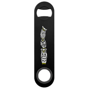 Owls Sitting On Each Other Bar Key