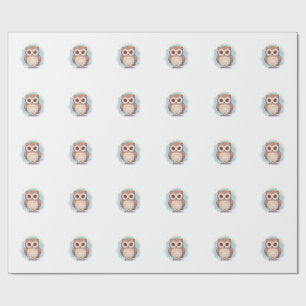 Owls that bring happiness wrapping paper