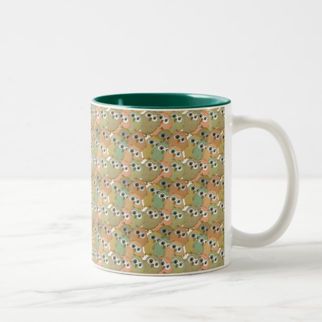 Owls Two-Tone Coffee Mug (Right)