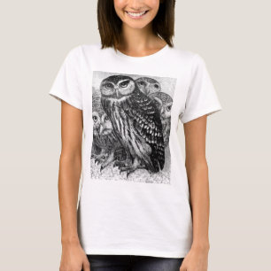 Owls, vintage engraving T-Shirt