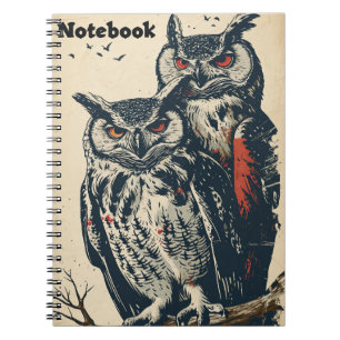 Owls vintage  notebook