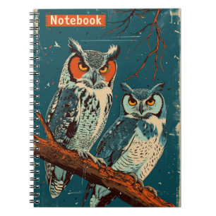 Owls Vintage Notebook