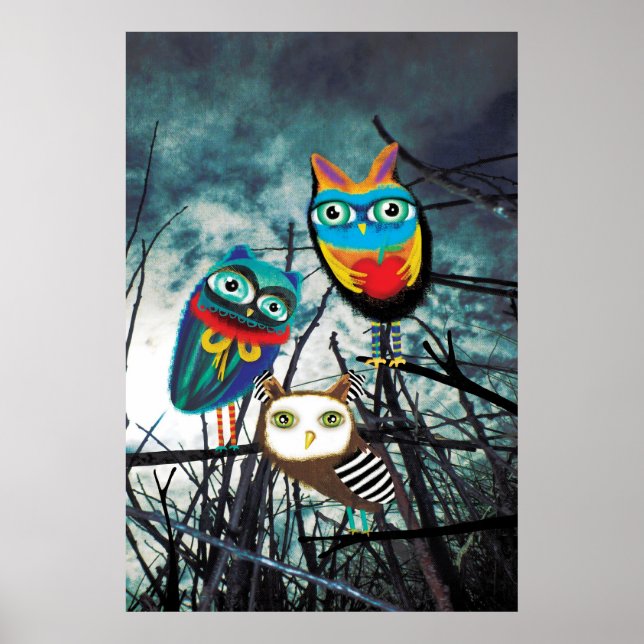 Owls Woodland Poster (Front)