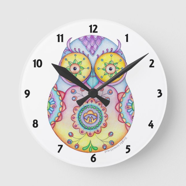 Owlushka Bright Eyes Clock (Front)