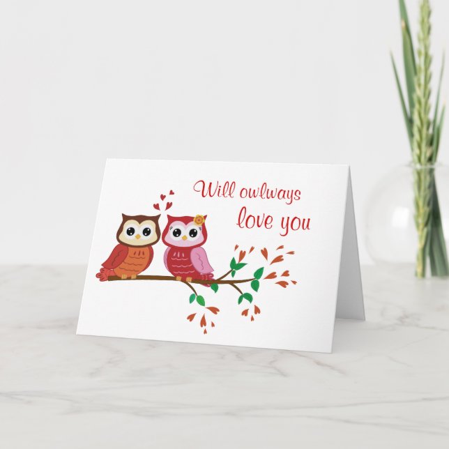 Owlways love you postcard (Front)