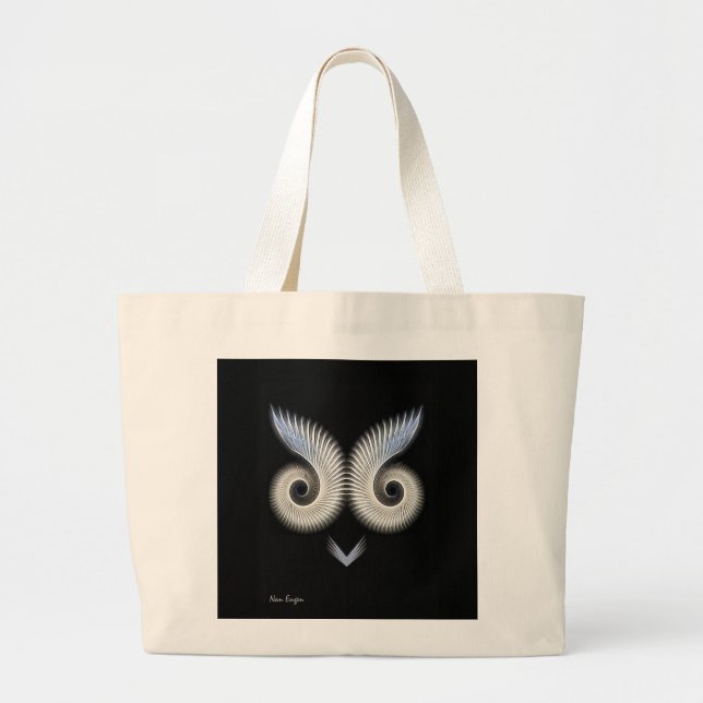 Owly Whimsical Owl Face Tote (Front)