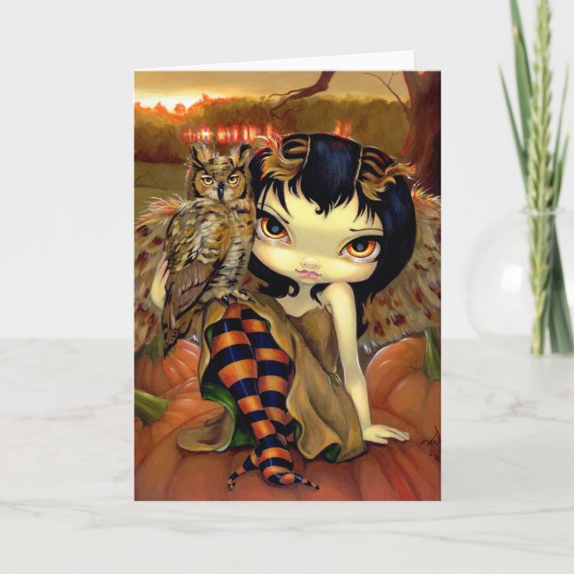 "Owlyn in Autumn" Greeting Card (Front)