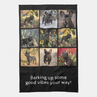 Own 9 x pictures + text tea towel