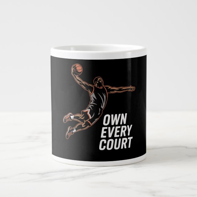 Own Every Court Sports Mixed Large Coffee Mug (Front)