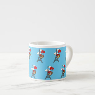Own Flying with Heart Balloons in Paris Espresso Cup