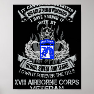 Own Forever The Title 18th Airborne Corps Us Veter Poster
