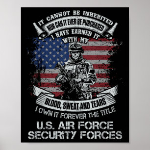 Own Forever The Title Air Force Security Forces Poster
