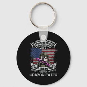 Own Forever The Title Crayon Eater Flag Military Key Ring
