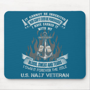 Own forever title us naval veteran sailor military mouse mat