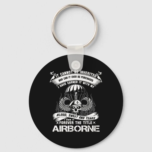 Own-it Forever The Title Airborne Army Ranger Vete Key Ring (Front)