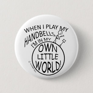 Own Little World Handbells 6 Cm Round Badge