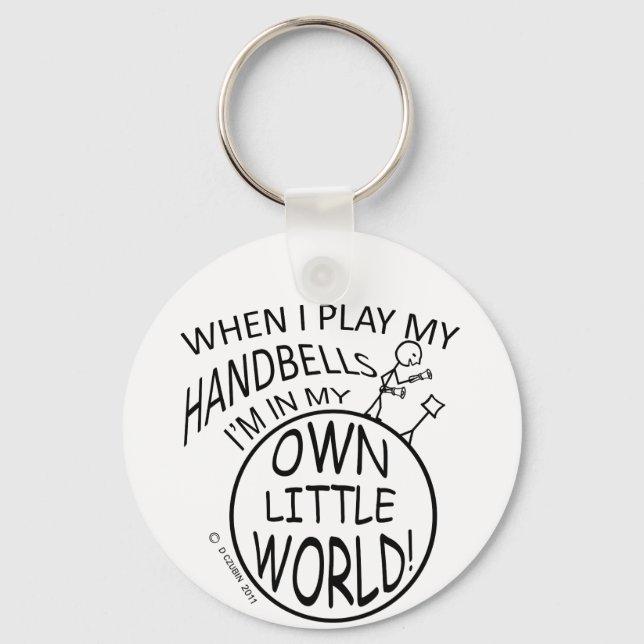 Own Little World Handbells Key Ring (Front)