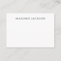 Own Name Calligraphy Chic Plain Simple Black White