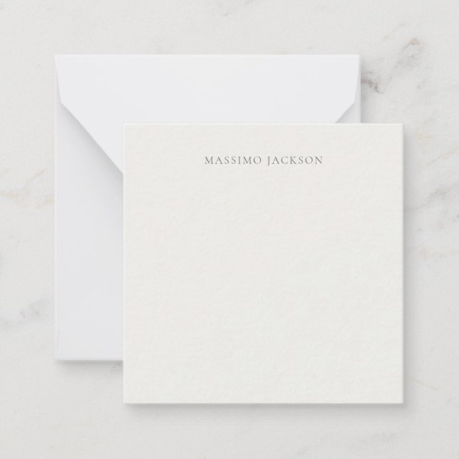 Own Name Calligraphy Plain Simple Pastel Colour Card (Front)