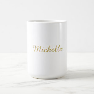 Own Name Creative Trendy Gold Colour Script Coffee Mug