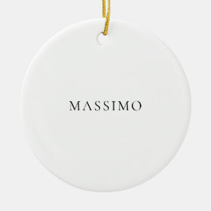Own Name Decorative Chic Plain Simple Black White Ceramic Tree Decoration