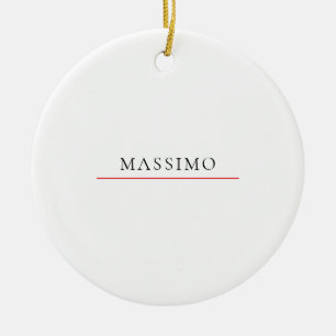 Own Name Decorative Chic Plain Simple Black White Ceramic Tree Decoration