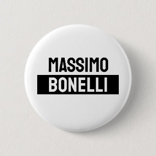 Own Name Minimalist Modern Plain Black White 6 Cm Round Badge