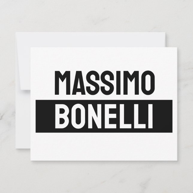 Own Name Minimalist Modern Plain Black White Card (Front)