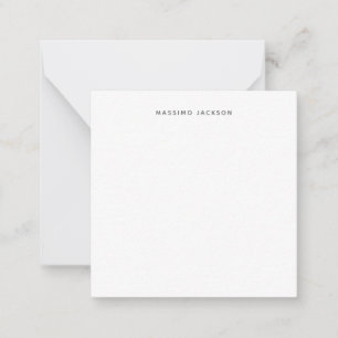 Own Name Minimalist Modern Plain Black White Card