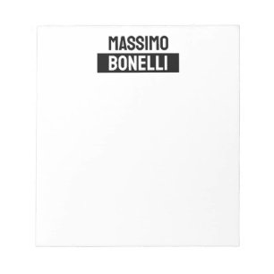 Own Name Minimalist Modern Plain Black White Notepad