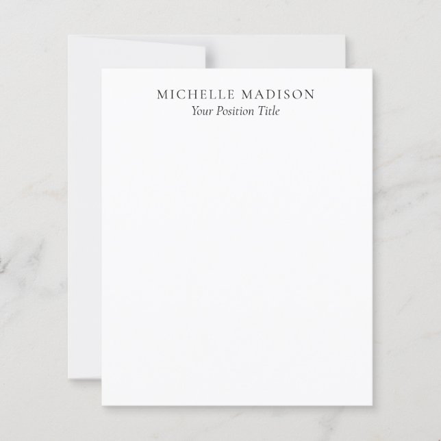 Own Name Mode Trendy Minimalist Professional Plain (Front)
