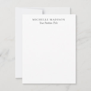 Own Name Mode Trendy Minimalist Professional Plain Card