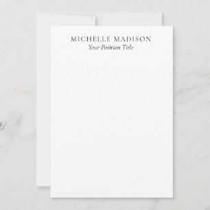 Own Name Mode Trendy Minimalist Professional Plain Card