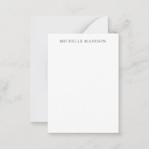 Own Name Mode Trendy Minimalist Professional Plain Card