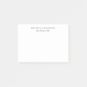 Own Name Mode Trendy Minimalist Professional Plain Post-it Notes