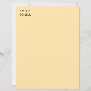 Own Name Modern Minimal Professional Plain Beige