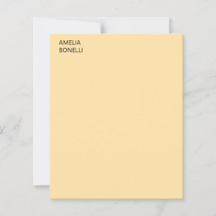 Own Name Modern Minimal Professional Plain Beige