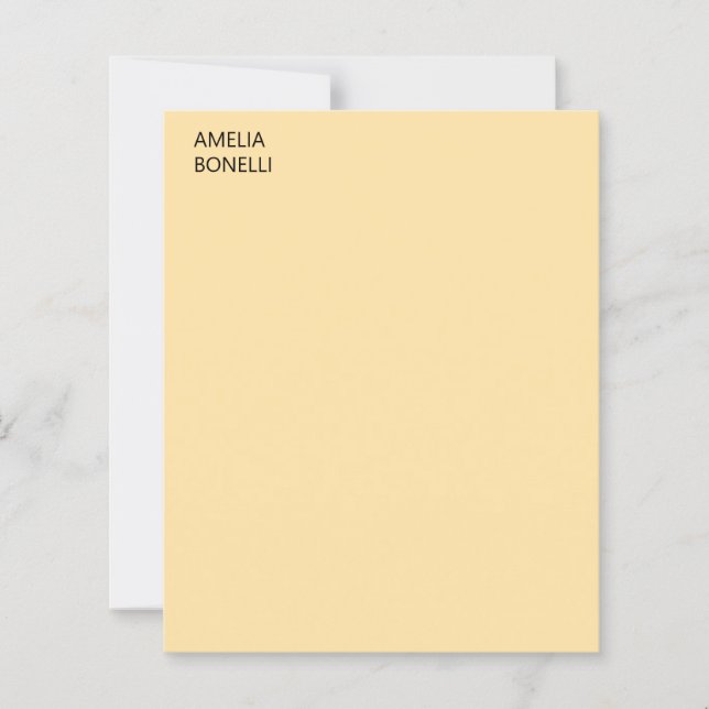 Own Name Modern Minimal Professional Plain Beige (Front)