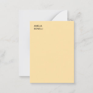 Own Name Modern Minimal Professional Plain Beige Card