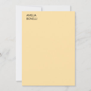 Own Name Modern Minimal Professional Plain Beige Card