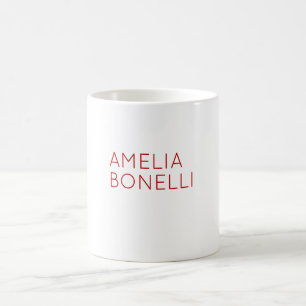 Own Name Modern Minimalist Professional Plain  Coffee Mug