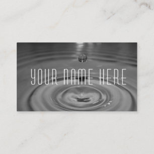 own or drop splashing ripples splash business card