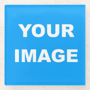 Own Photo Image Picture Logo Add Your Own Graphic Glass Coaster