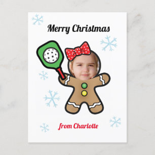 Own photo Pickleball Gingerbread girl Postcard