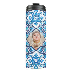 Own picture, blue and white Azulejos Thermal Tumbler
