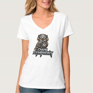 Own Symphony – Futuristic Music Owl T-Shirt