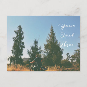 Own Text Motorbike Motorcycle Countryside Postcard