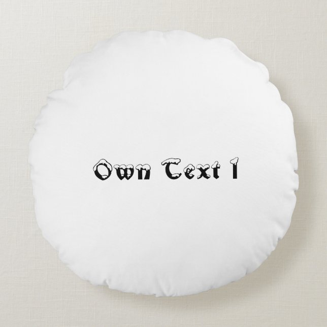 Own Text Printed Baby Kids Nursery Kids Room Décor Round Cushion (Front)